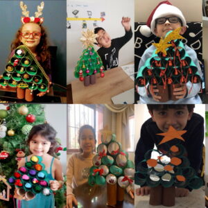 ÁRBOLES DE NAVIDAD 1° -2° Navidad en Primaria Baja